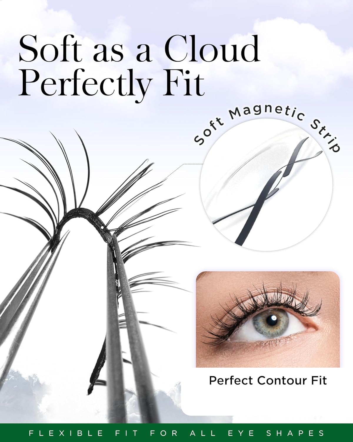 BEYELIAN Magnetic Eyelashes with Applicator Kit, Reusable Natural Look 3D Lashes, Easy Apply Soft Magnetic Lashes for Eye Makeup (Lightweight & Comfortable)