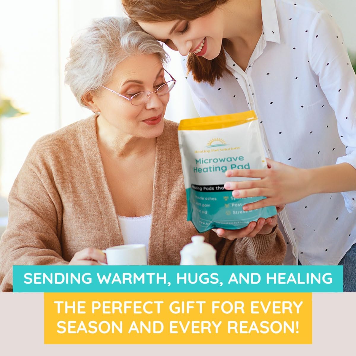 Microwavable Heating Pads For Neck Pain Relief, Back Pain, Shoulder Pain Relief - Microwave Heating Pad For Cramps And Muscle Relief, Hands-Free Heat Pack For Tense Muscle - 2 Packs - Lavender Scented