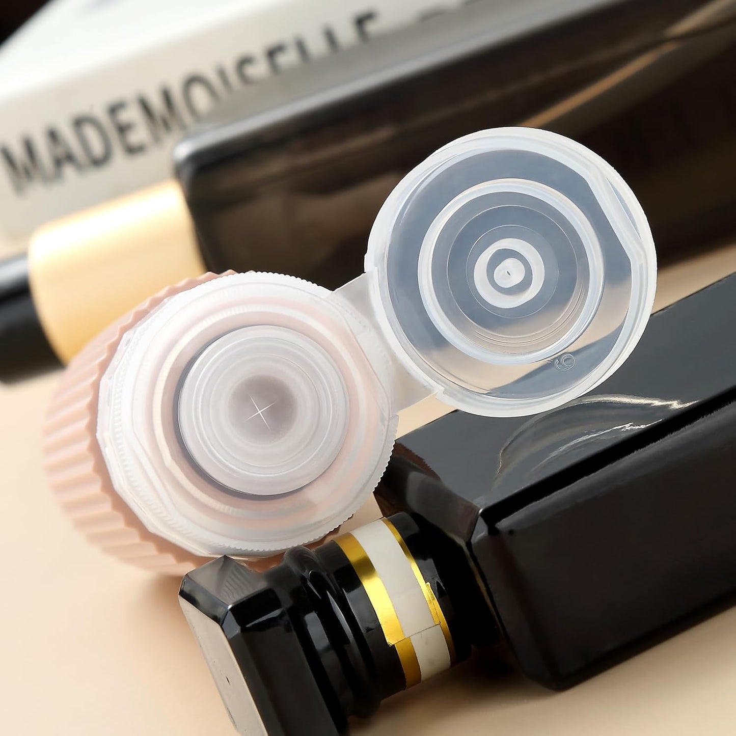 16 Pack Travel Bottles Set, TSA Approved Leak Proof Silicone Squeezable Containers for Toiletries, Refillable Travel Accessories for Conditioner, Shampoo, Lotion & Body Wash Accessories