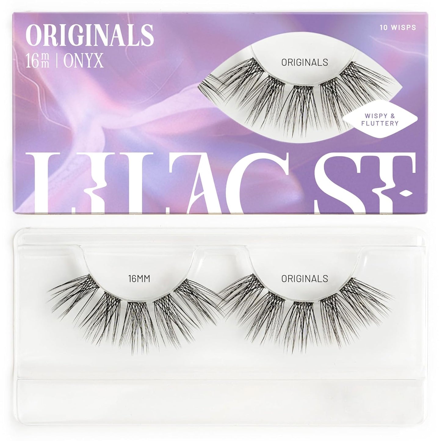 Lilac St - Originals Natural Faux Eyelash Clusters (16mm) - Soft, Natural Look - DIY Lash Extension Wisps - Lightweight & Lifelike - Lasts 10 Days - Cruelty Free, Vegan, Women Founded - 10 Lashes