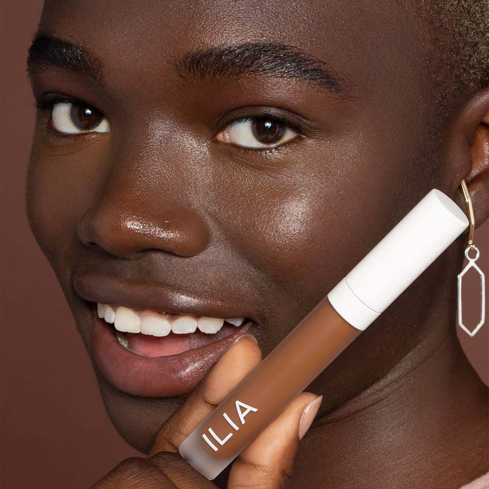 ILIA - True Skin Serum Concealer | Non-Comedogenic, Cruelty-Free, Vegan, Safe For Sensitive Skin, Reduces Appearance of Dark Circles + Blemishes (Cacao SC9, 0.16 oz | 5 ml)