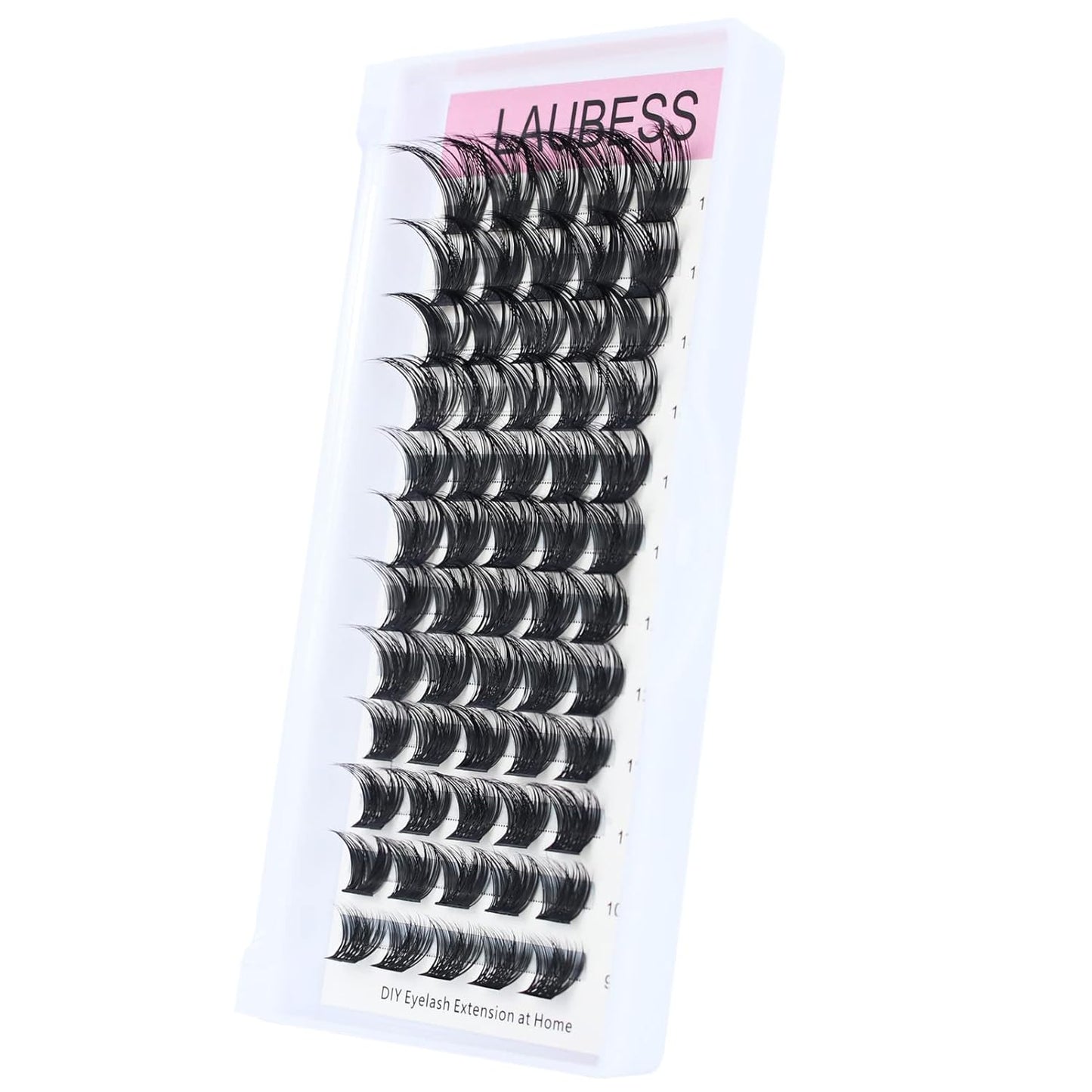 Lash Clusters 9-16mm Individual Lashes Wispy Cluster Lashes Mixed Length Reusable Eyelash Clusters DIY Eyelash Extension Individual Lash Extension Supplies (02-0.07C, 9-16mm)