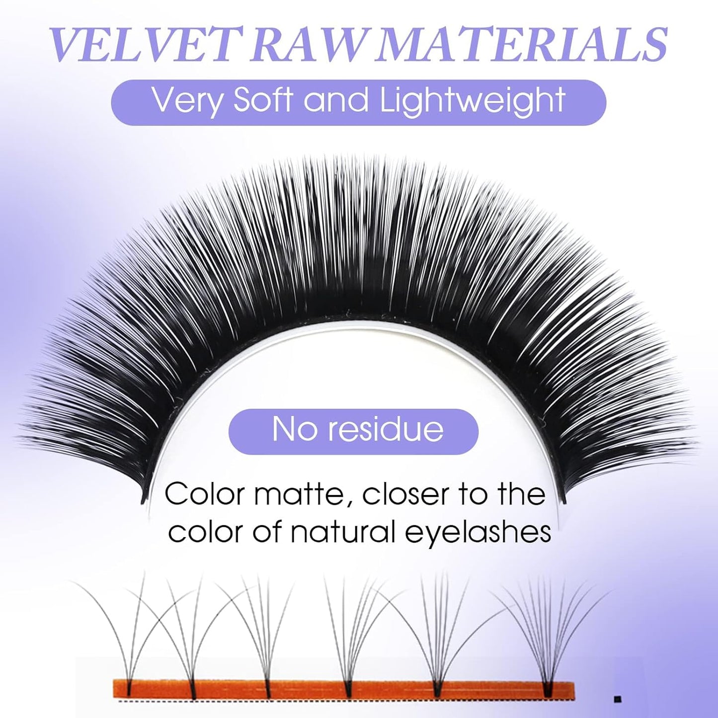 Easy Fan Volume for Lash Artists: Wendy, Handmade Fans for Eyelash Extensions, Self Fanning, Blooming, C-KH, Black, D-0.05-8-14