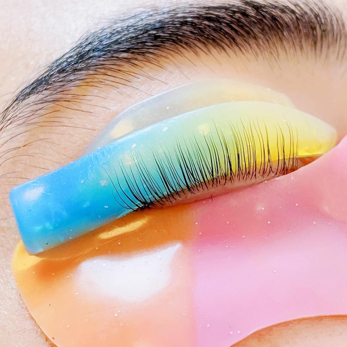 Eyelash Perm Pads 2025 New Gradient Color Silicone Lash Lift Rods Eyelash Perm Silicone Pads 8 Sizes 16 Piece Reusable Soft Lash Lift Pads Shield for Different Length Eyelashes Perfect Lifting