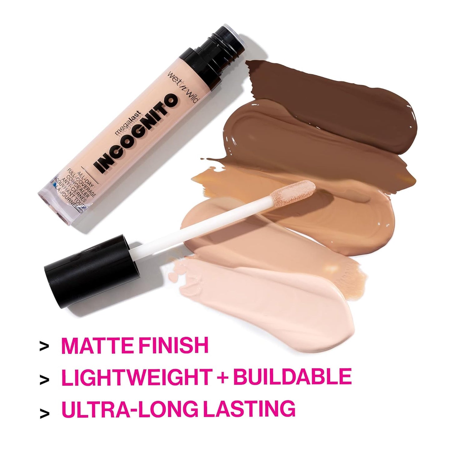 wet n wild Mega Last Incognito AllDay Full Coverage Concealer, Fair, 0.18 Ounce