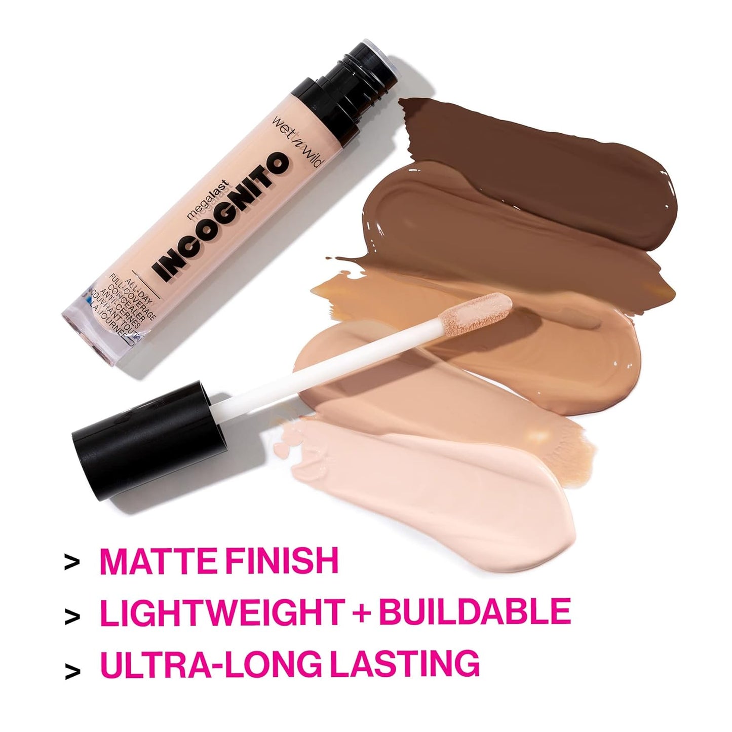 wet n wild Mega Last Incognito All-Day Full Coverage Liquid Matte Concealer, Medium Tan 1114051