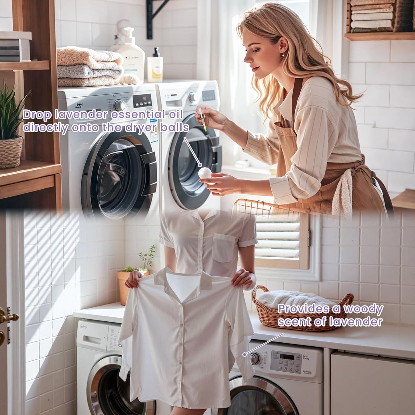 EVOKE OCCU Lavender Essential Oil for Sleeping Aid in The Bedroom, Relaxation in The Office Living Room & DIY Wool Dryer Balls - 4 Fl Oz