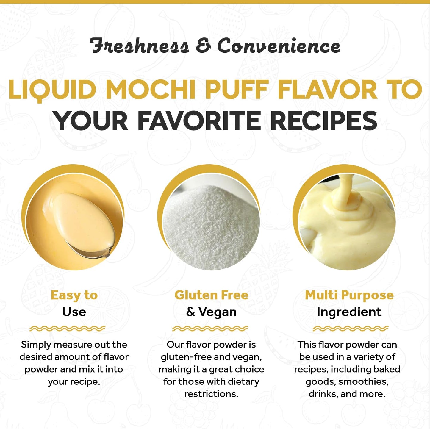 Fanale Premium Mochi puff Bubble Tea Flavoring Powder | Perfect for Baking, Smoothies, Desserts and Drinks | Instant Flavoring Powder for Boba Milk Tea - 2.2 Pounds (Pack of 1)