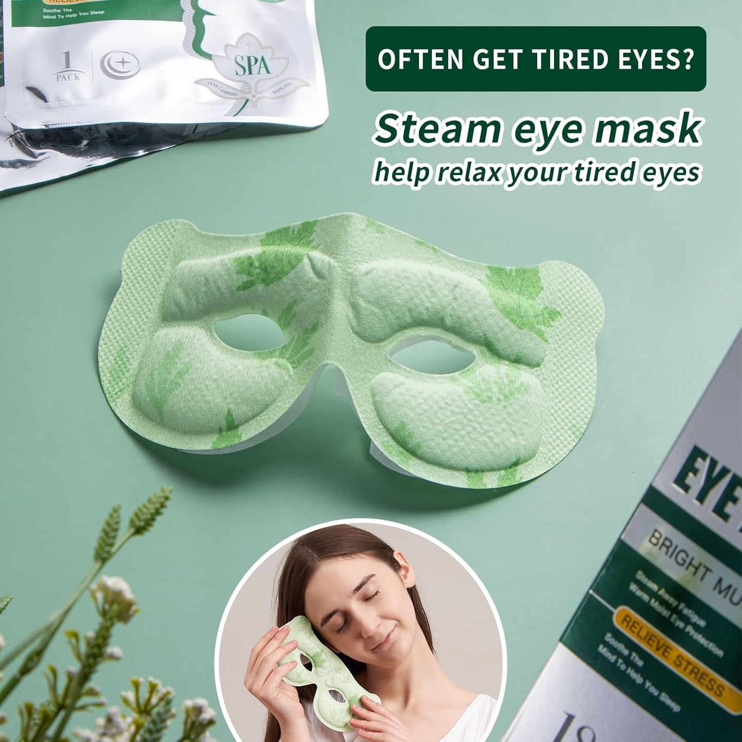 18 Packs Steam Eye Masks for Dry Eyes Hollow Spa Warm Eye Mask, Heated Eye Mask Reduce Puffiness & Dark Circles, Hydrate & Soothe Tired Eyes, Travel Essentials, Business Trip, Party Favors, Unscented