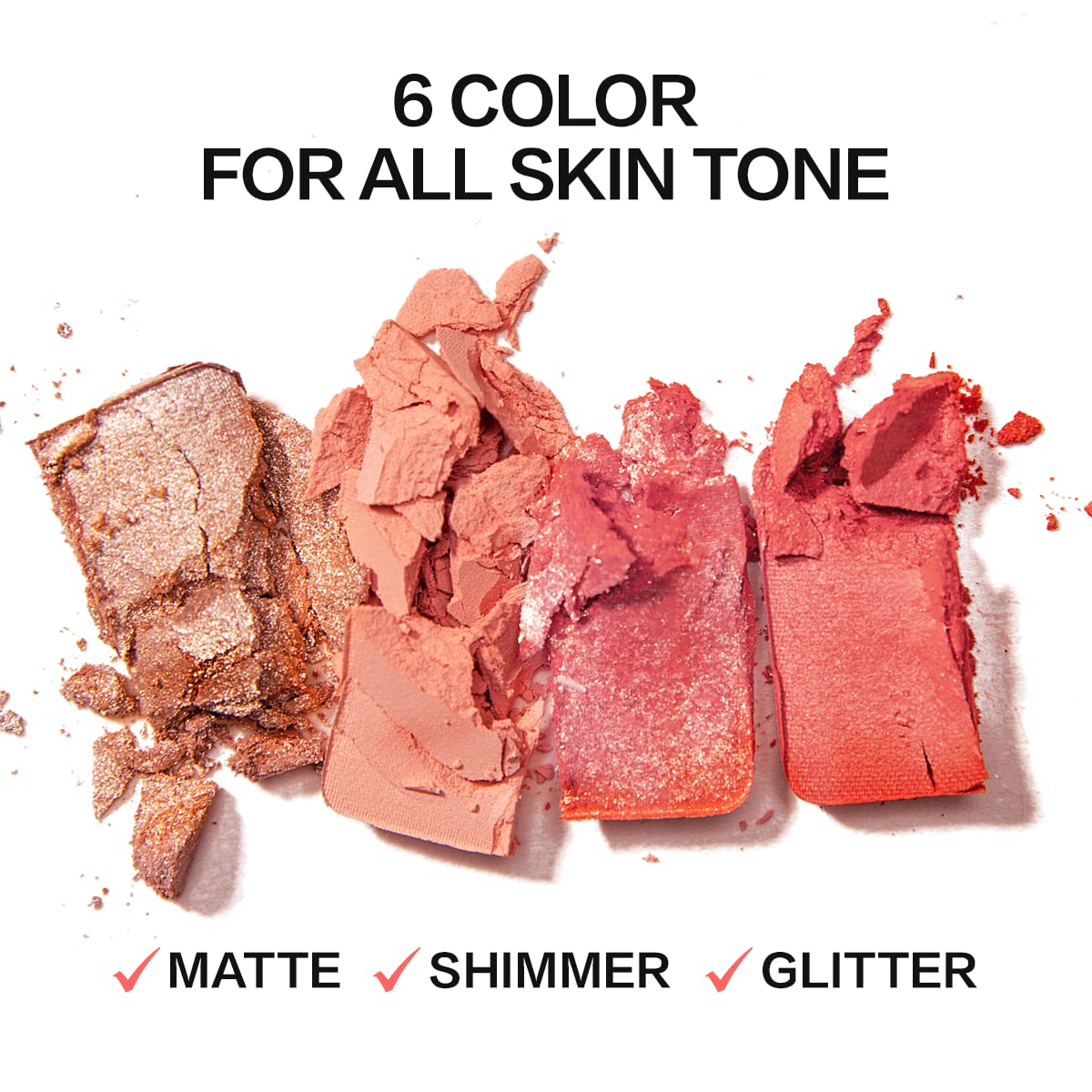 Face Blush, Powder Blush Makeup, Longlasting Highly Pigmented Face makeup, Smooth, Vegan & Cruelty Free, 1 Count, 01 APRICOT