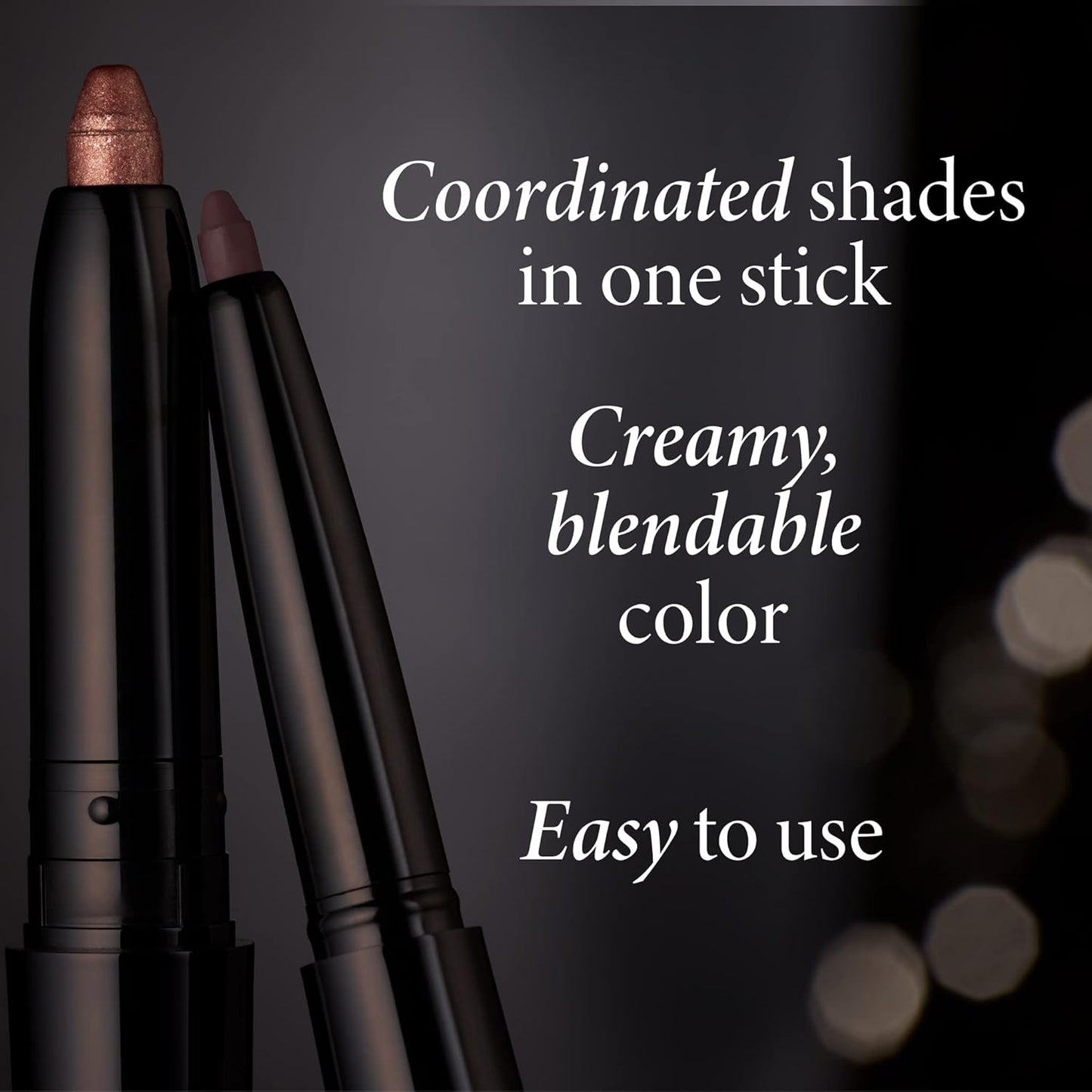 LAURA GELLER NEW YORK Swipe-n-Line Dual-Ended Eyeshadow + Eyeliner - Classic (Onyx/Champagne) - Cream Eyeshadow & Smooth Glide Eyeliner - Waterproof & Crease-free Color