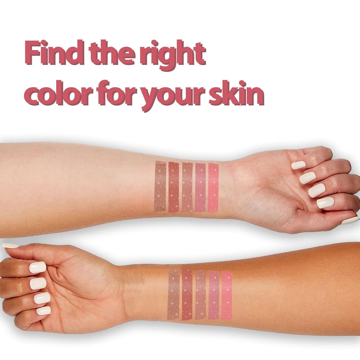 Yopela 5 Pack Tinted Lip Balm With Glitter Powder Stocking Stuffers Tinted Chapstick - Moisturizing Lip Balm with Shimmer - Lipstick Set - Assorted Colors and Favors Valentine's Gift