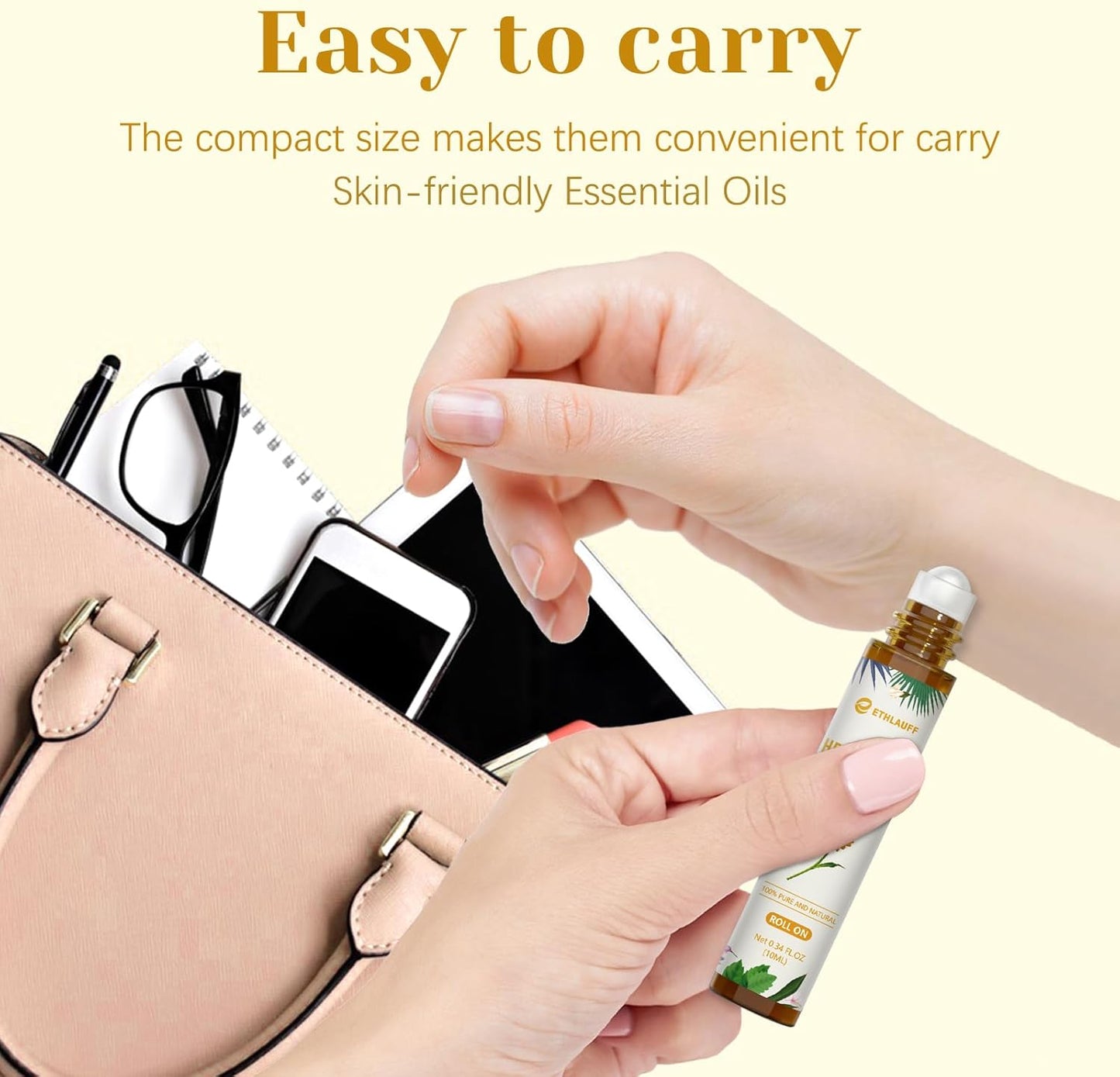 Helichrysum Essential Oil Roll On, 100% Pure Aromatherapy for Skin Vitality & Anti-Aging,Aromatherapy, Skin Care, Happy, Stress Relief