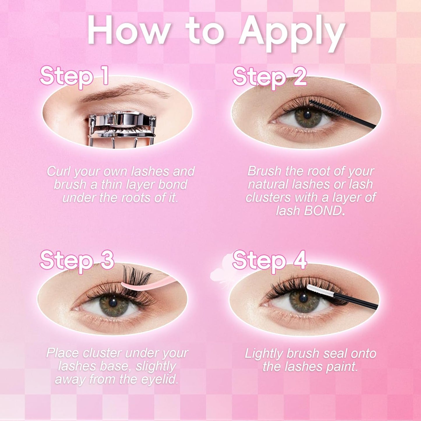 FADLASH Lash Extension DIY Kit Lash Clusters D Curl Cluster Lashes with Lash Bond and Seal Cluster Lashes Glue Remover Lash Tweezers for DIY Eyelash Extension at Home（Kit 80D+100D-0.07D-12-18MIX）