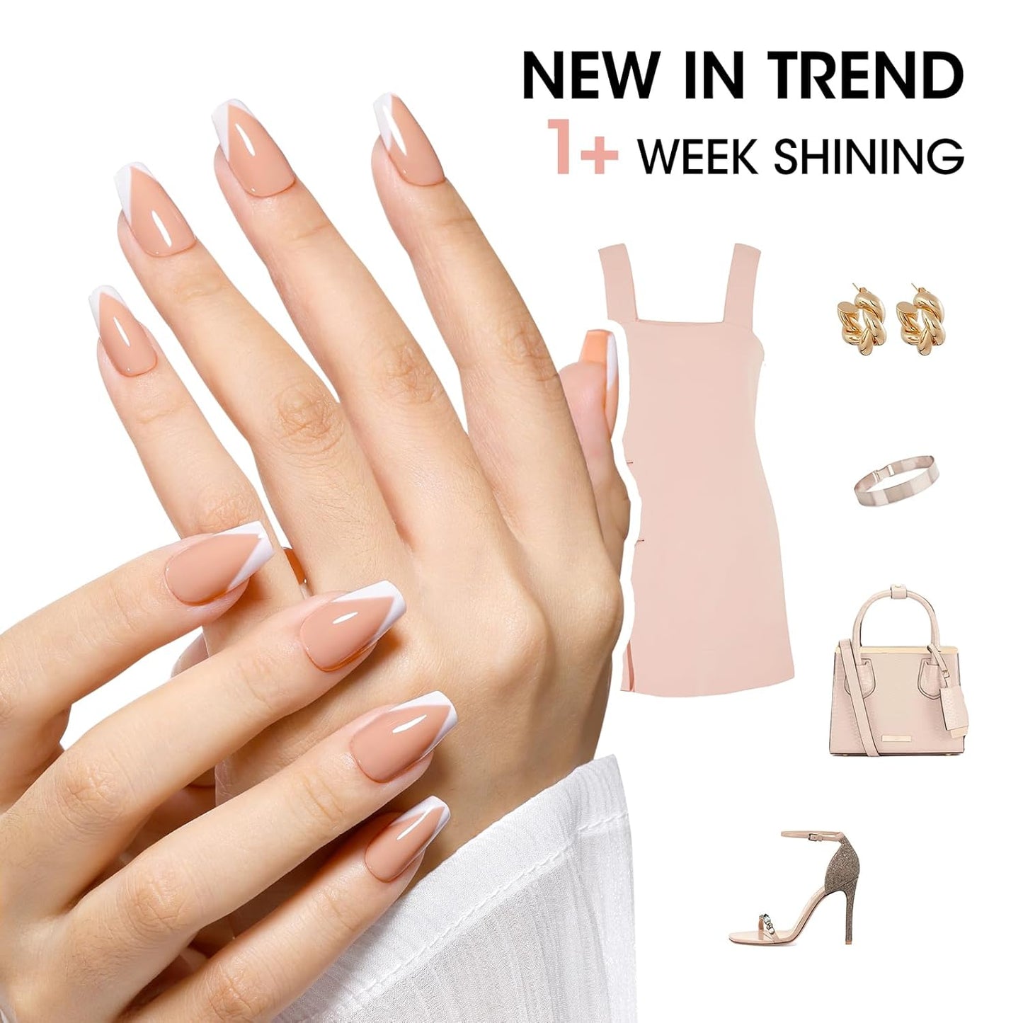 GELLEN Nude Nail Polish, Quick Air Dry Natural Traditional Regular Nail Polish 6 Colors Neutral Set for Acrylic Natural Nails Home Salon All Season, Chip Resistant, Not UV Gel, Hema Free, Non-toxic