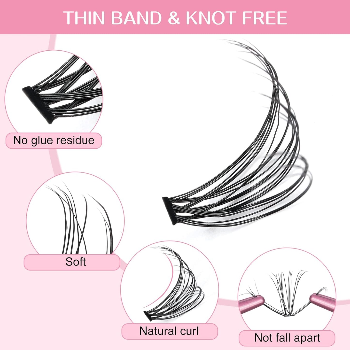 280 Pcs Individual Lashes 30D-C-0.07-10 Cluster Lashes C D Curl Wispy Lashes Bottom Lashes DIY Lashes At Home（30D-C-0.07-10）