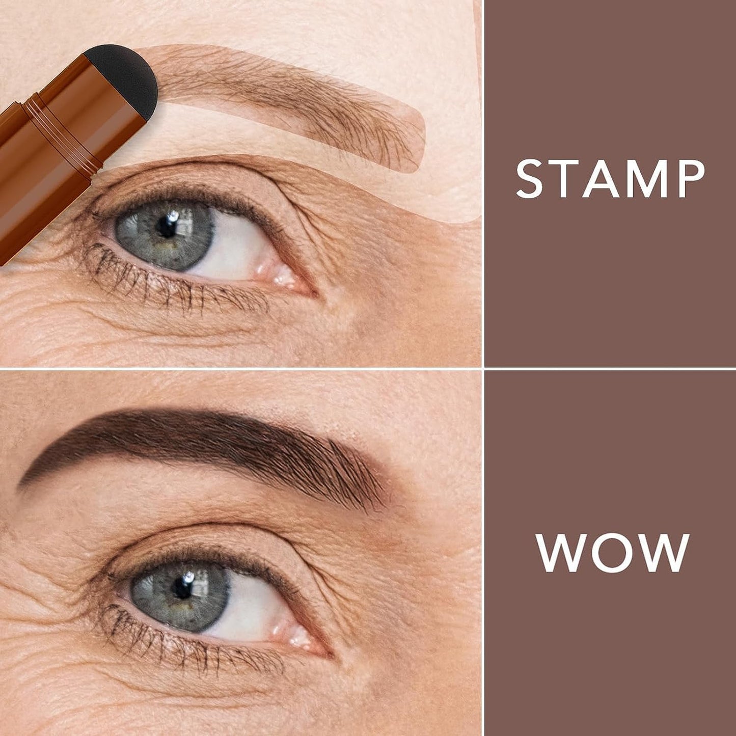 ALLROSE Eyebrow Stamp - Eyebrow Stencils Perfect Eyebrow Waterproof Eyebrow Stamp Stencil, Eye Brow Stencil Kits Brow Stamp, Eyebrow Stencil Kit for Women 20PCS Brow Shaping Kit