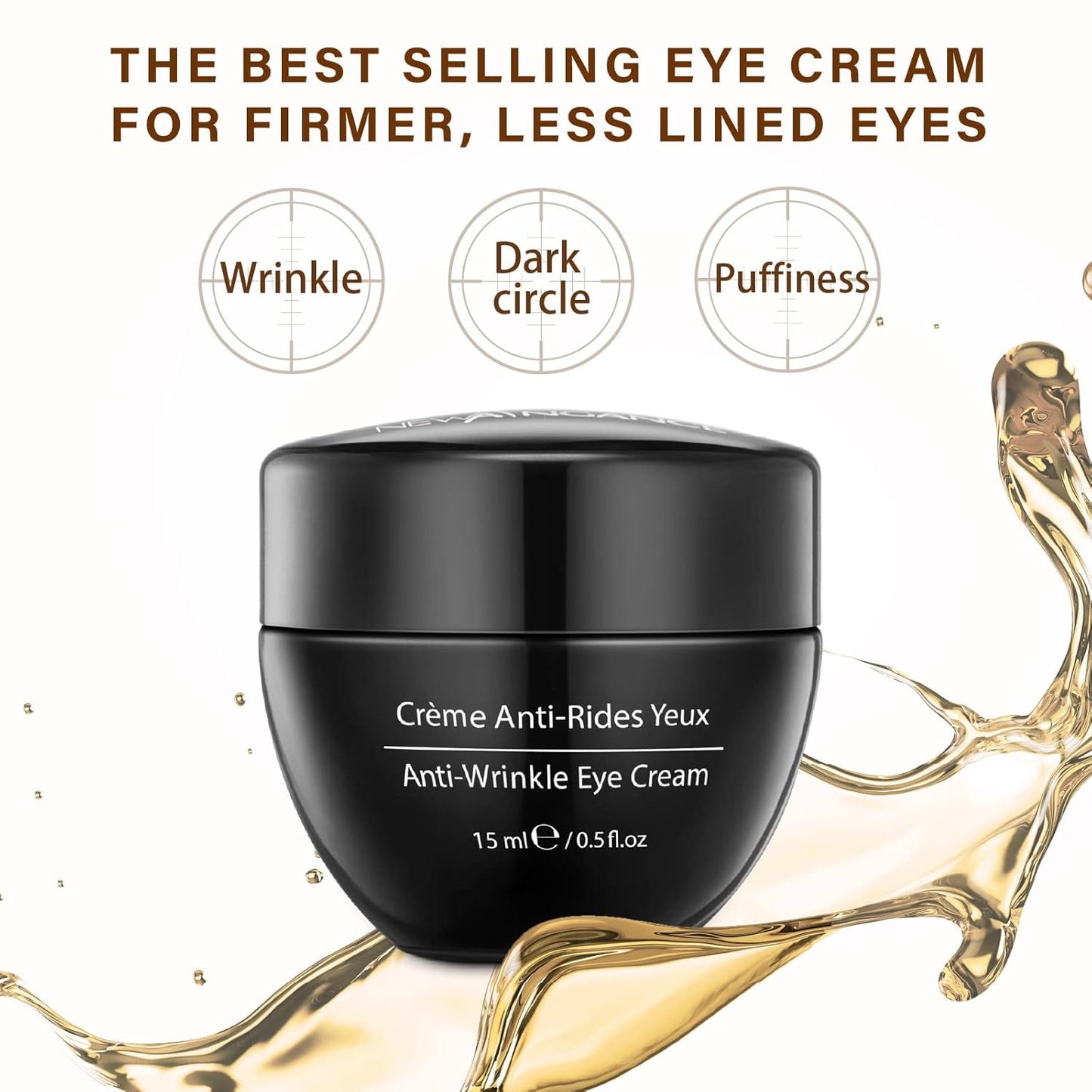 Eye Cream, Anti-aging Firming Eye for Puffy Eyes Crow's Feet Dark Circles, Under-eye Bags, 0.5 Fl Oz
