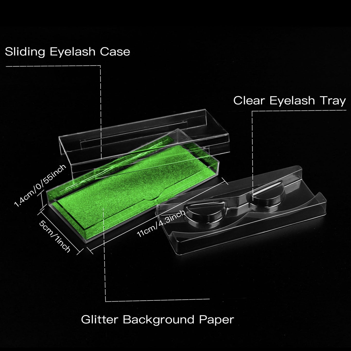 Empty Lash Boxes for False Eyelashes - 30 Pack Lash Cases, Customizable Eyelash Packaging, Bulk Lash Storage Containers, Lash Box Packaging, Premium Display & Protection (Green)