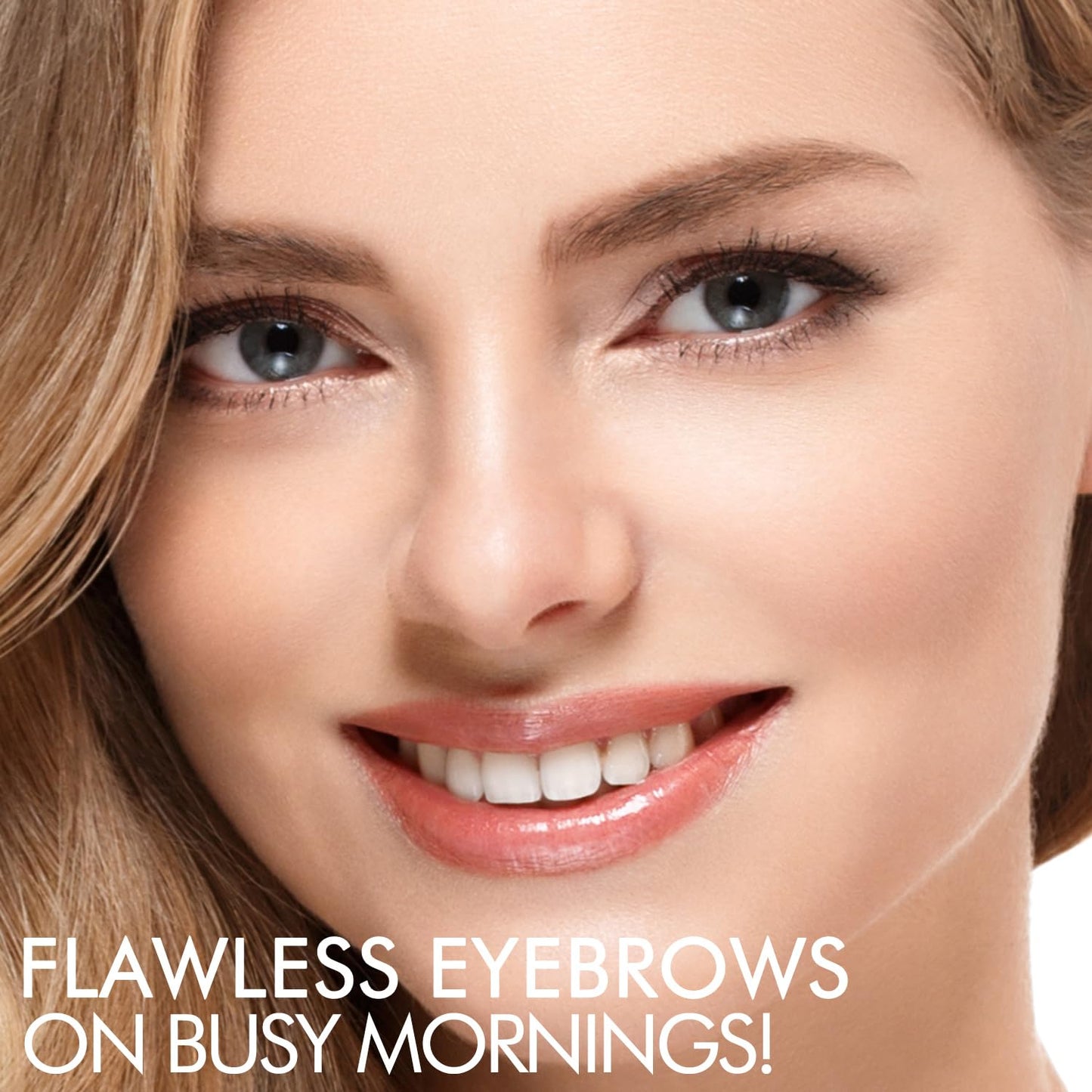 iMethod Eyebrow Stamp and Eyebrow Stencil Kit - Brow Stamp Kit, Eye Brow Stamping Kit, Brow Stencil and Stamp Kit, Brow Trio Eyebrow Kit, Perfect Bushy Eyebrows, Light Brown