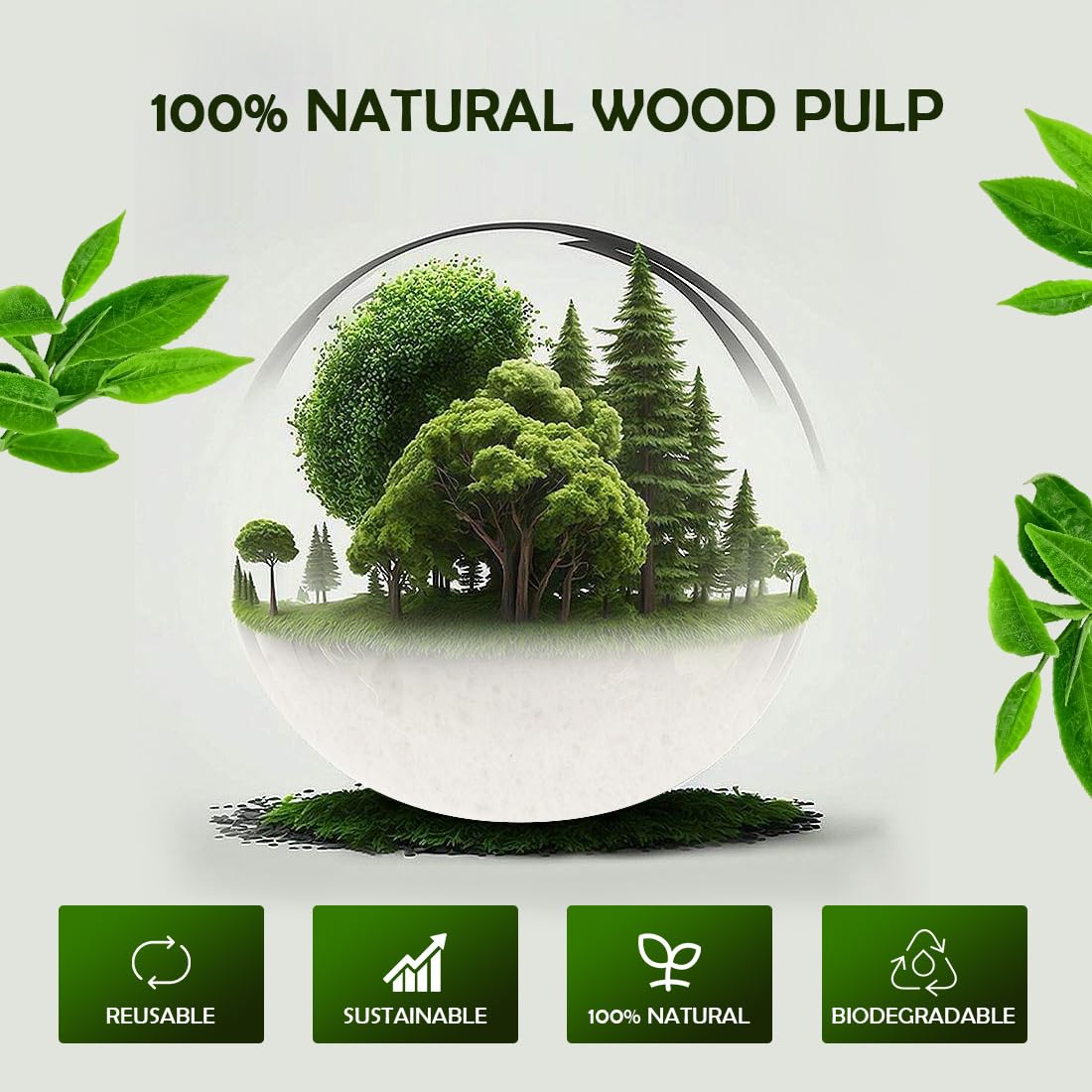 AIDEA 96Count Compressed Facial Sponges White, Reusable Makeup Remover Pads, Travel Essentials, Face Cleansing Pads, Natural Cellulose Cosmetic Spa Sponges for Facial Cleansing, Exfoliating Pads