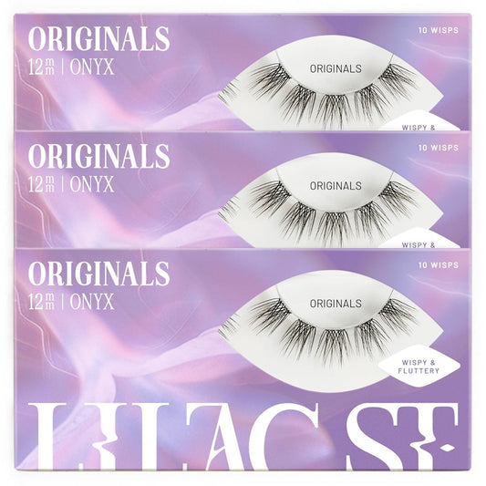 Lilac St - Originals Natural Faux Eyelash Clusters (12mm, 3 Pack) - Natural Look - DIY Lash Extension Wisps - Lightweight & Lifelike - Lasts 10 Days - Cruelty Free, Vegan, Women Founded - 30 Lashes