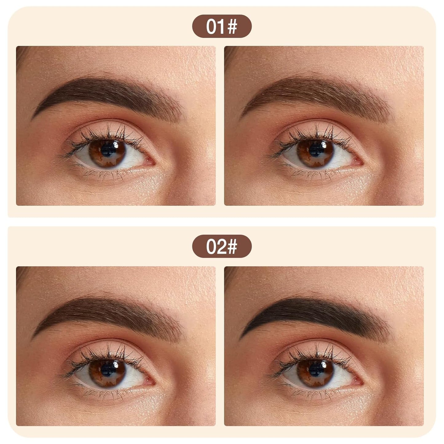 Boobeen 2-Color Eyebrow Palette, Brow Powder Makeup for Sculpting and Defining Brow, Eye Contour Kit with Brush Applicator