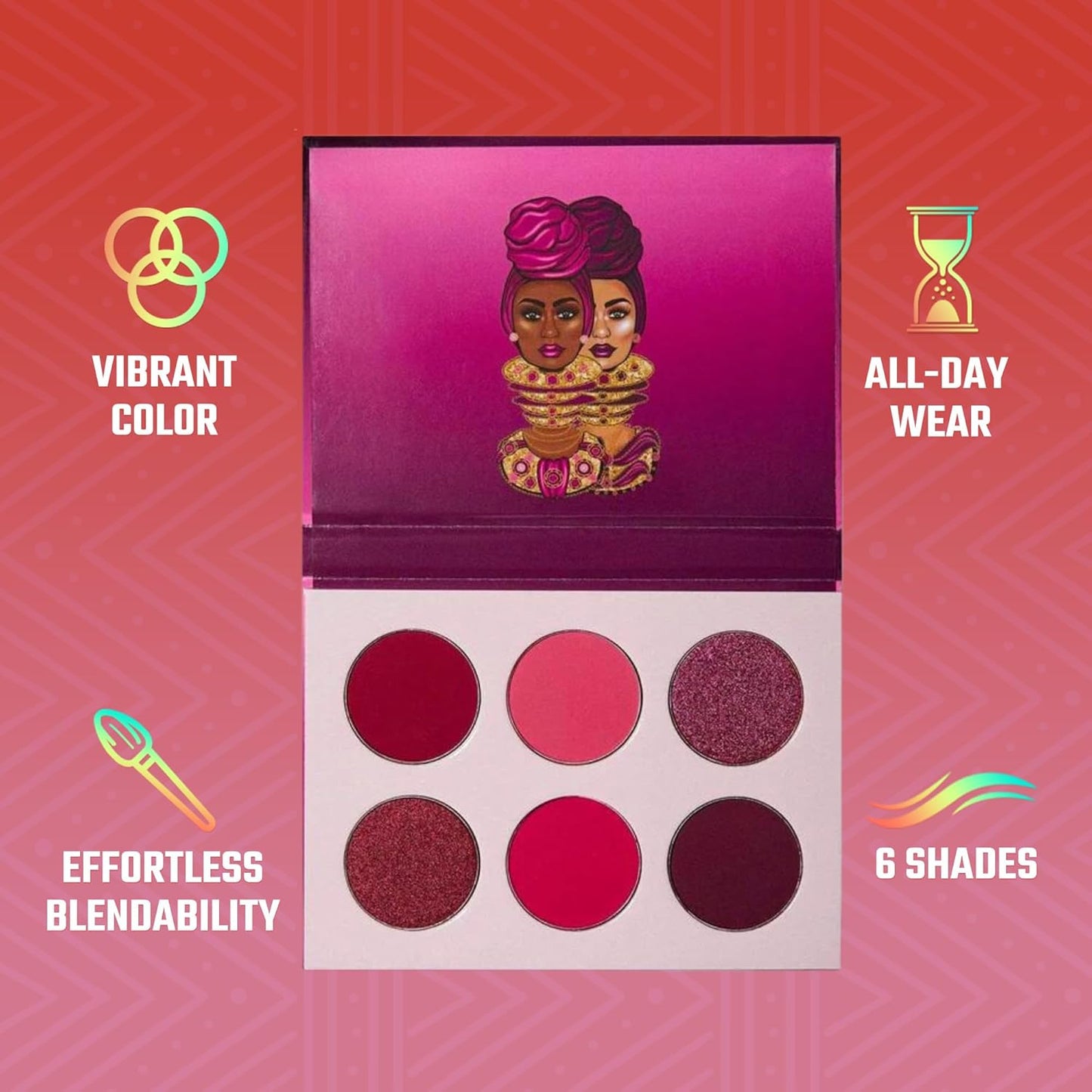 Juvia's Place Palette The Berries - Mauves, Deep Pinks, & Perfect Berry Hues, Professional Eye Makeup, Pigmented Palette for Eye Color & Shine, Pressed, Shades of 6