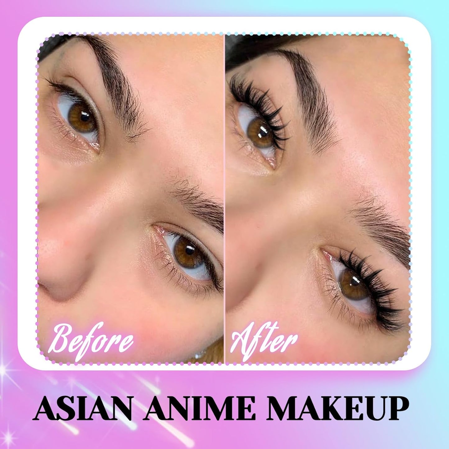 Losha Lashes Spiky Manga Lashes 14 Pairs Anime False Eyelashes 8D Wispy Asian Eye Lashes Pack Natural Soft Fake Eyelashes (Cutes Only)