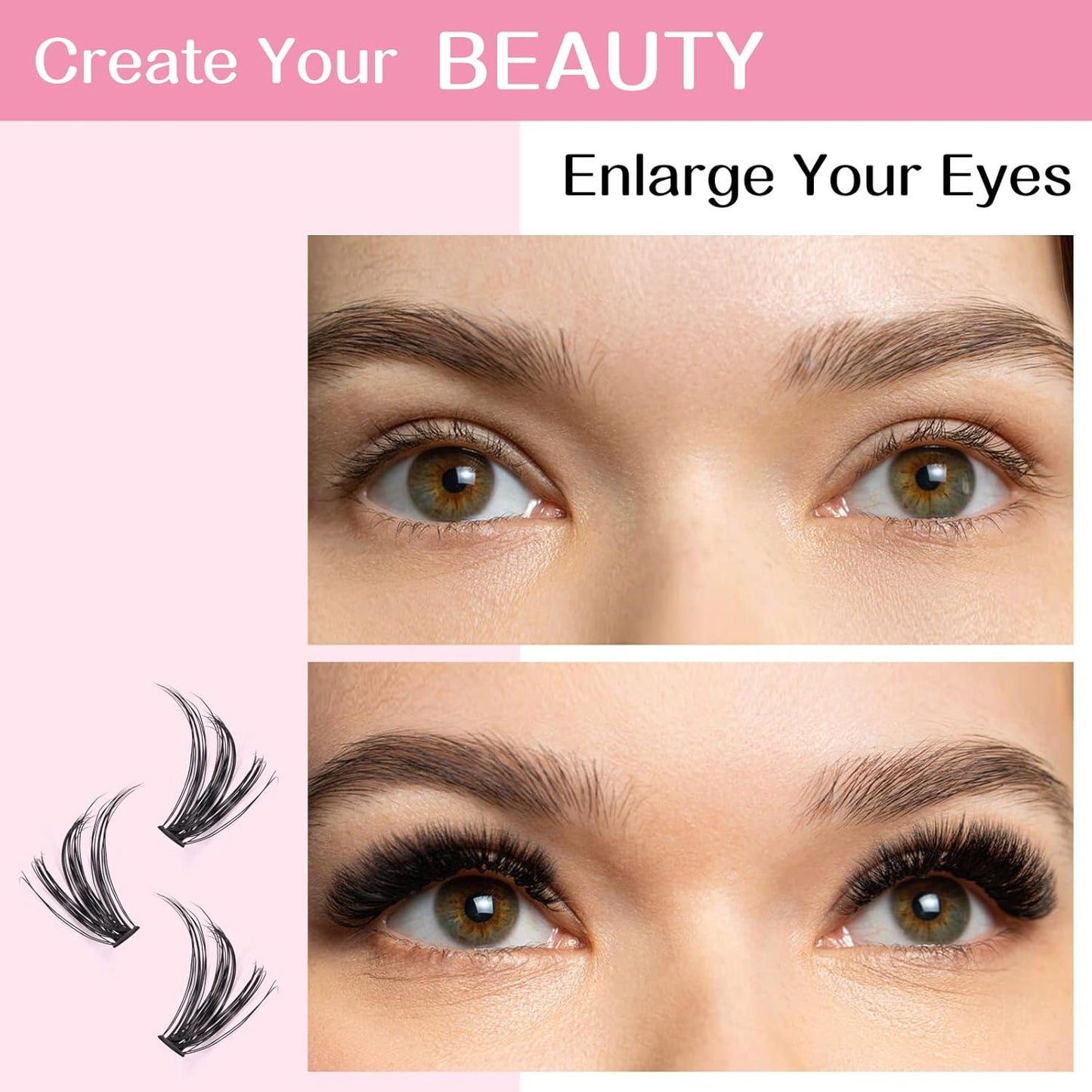 280 Pcs Individual Lashes 40D-C-0.07-12 Cluster Lashes C D Curl Wispy Lashes Bottom Lashes DIY Lashes At Home（40D-C-0.07-12）