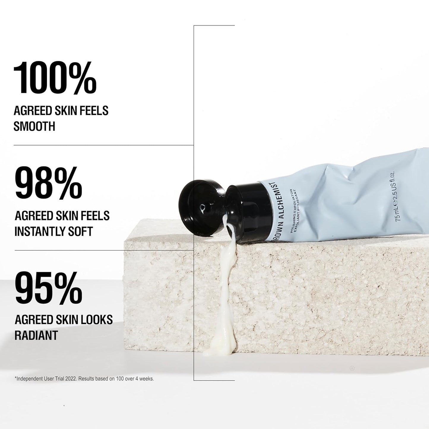 Grown Alchemist Polishing Exfoliant. Gentle Face Smoothing with Pink Grapefruit & Glucomannan Extract, 75mL