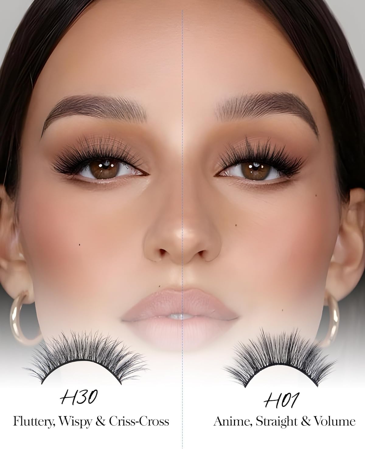 BEYELIAN False Eyelashes 20 Pairs Strip Lashes Natural Look, Soft and Lightweight Wispy Fake Lashes Fluffy 3D Volume Faux Mink Lashes, Reusable, Easy to Apply (20P-HSCS-MIX-1)