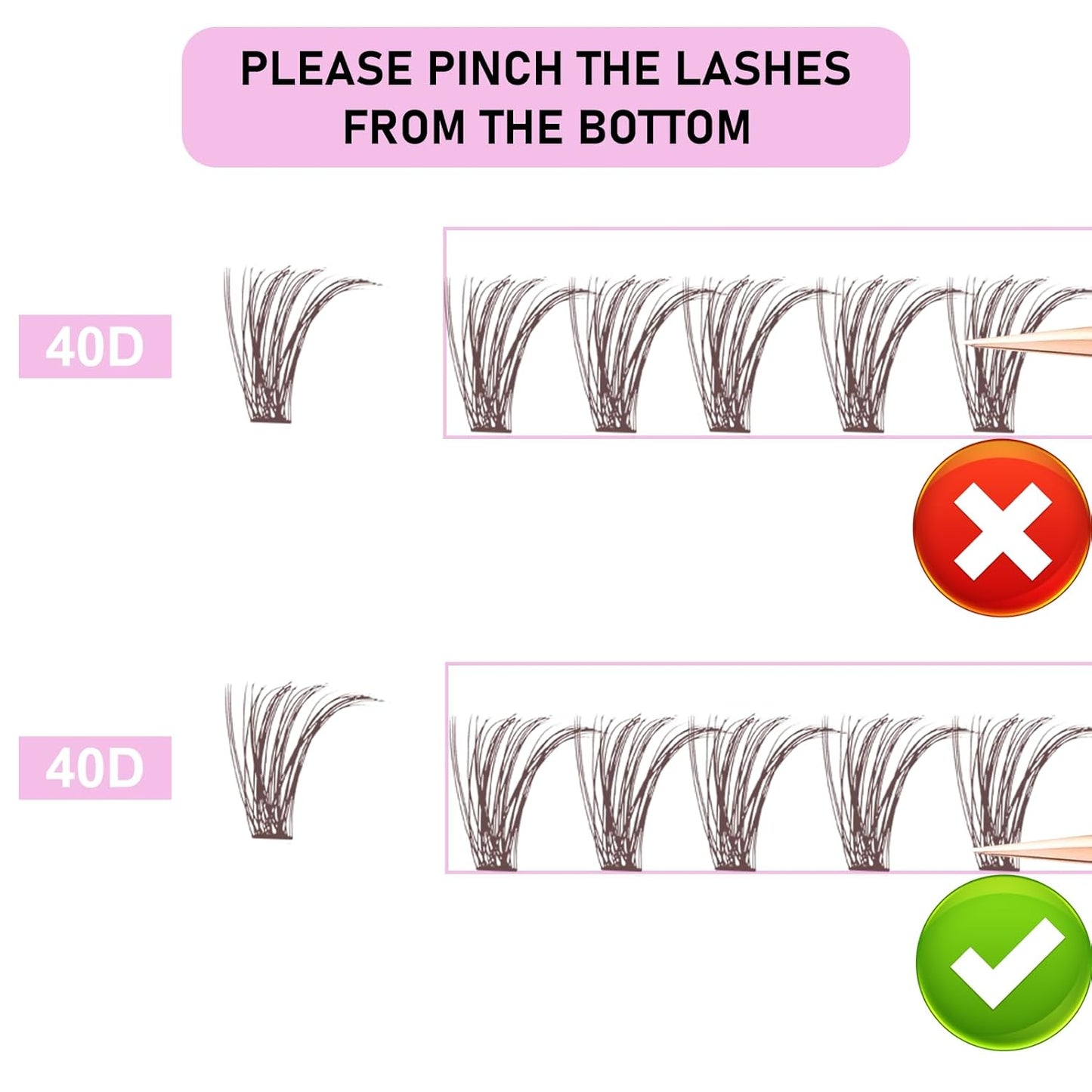 Colored Lash Clusters LAUBESS Dark Brown Colored Eyelash Clusters Wispy Colored Lash Extensions Colorful Lash Clusters Individual Lashes (Brown 40D-0.07D-Mix8-16)