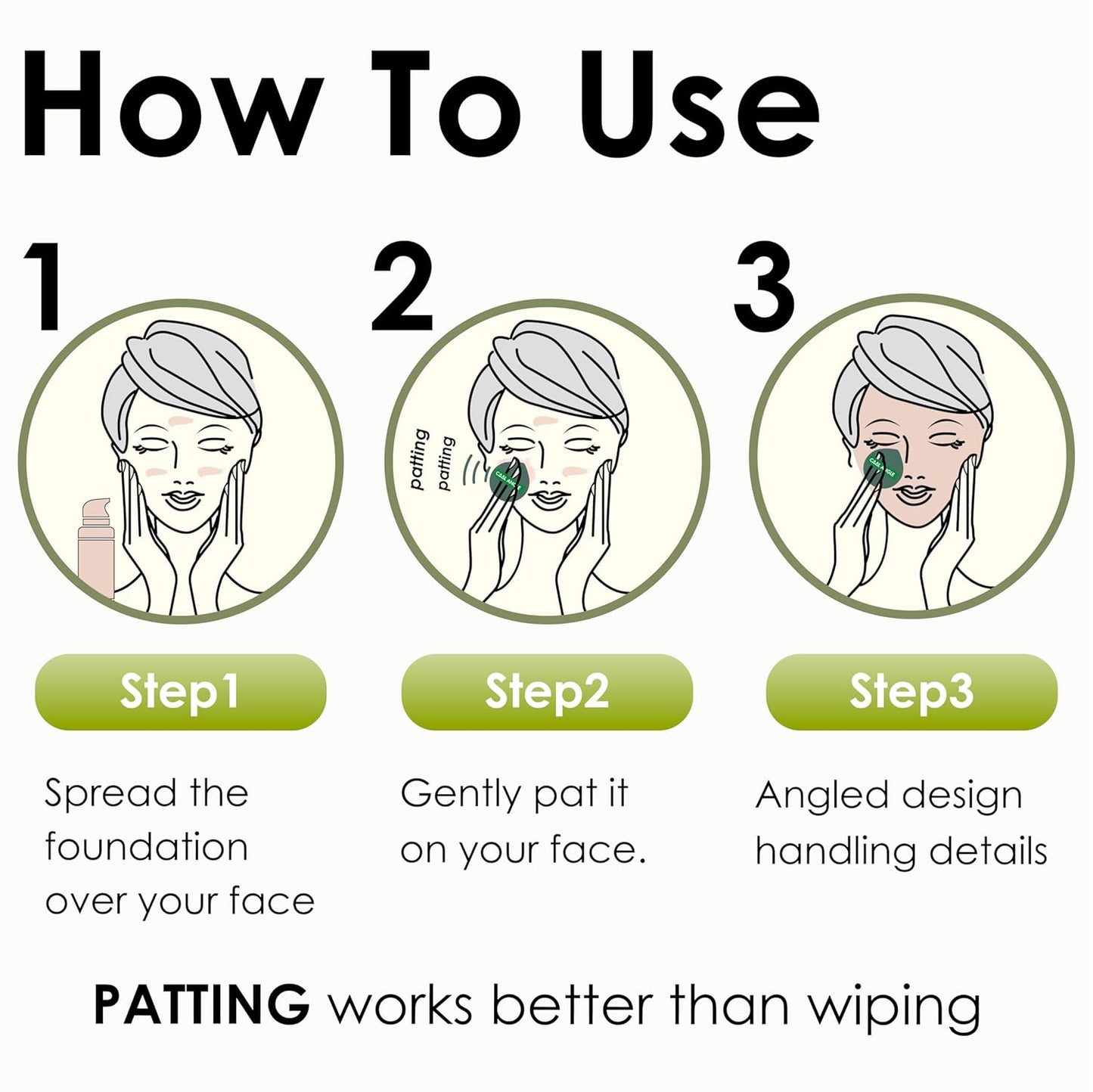 4Pack Makeup Sponge For Foundation Concealer And Powder, Latex Free Blender Sponge For Natural And Easy Makeup Soft Long-lasting, Pack for 2X-Large Yellow and 2 Medium Green