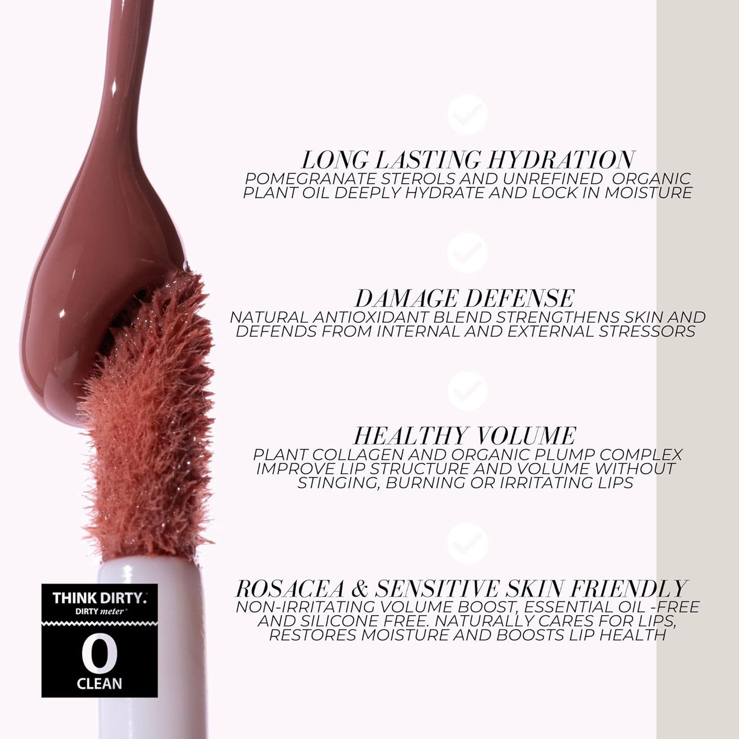 FITGLOW Beauty Lip Colour Serum | Hydrating Lip Gloss | Plumping Anti-Aging Lip Treatment | Natural Shine with Pomegranate Sterols & Collagen | Buildable Color for Dry Chapped Lips | Regal - 10g