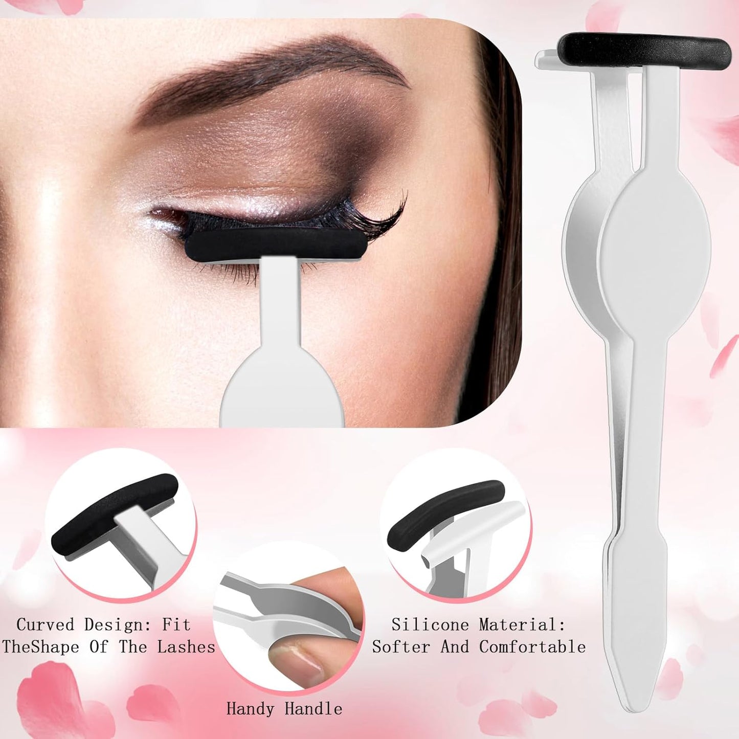 Eyelash Applicator Tool – 5-in-1 Lash Applicator Tool Set with Eyelash Extension Tweezers, Scissors, Brush – Professional Eye Lash Applicator Tools for DIY Eyelash Extensions, Cluster Lashes