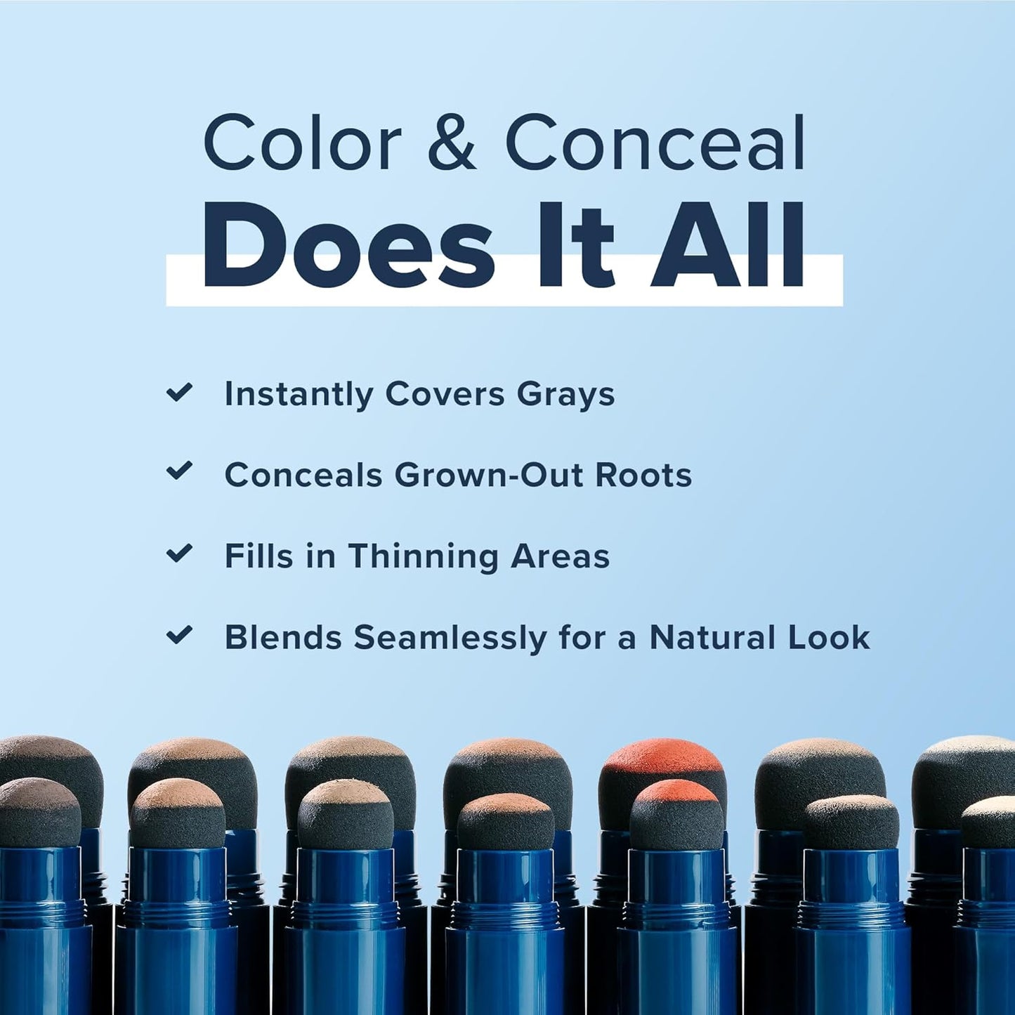 TRUHAIR Color & Conceal Waterproof Root Touch Up Hair Color Concealer - Hair Cover up for Gray Coverage and Hairline Filling - 11 Hair Colors Available (Medium Brown)