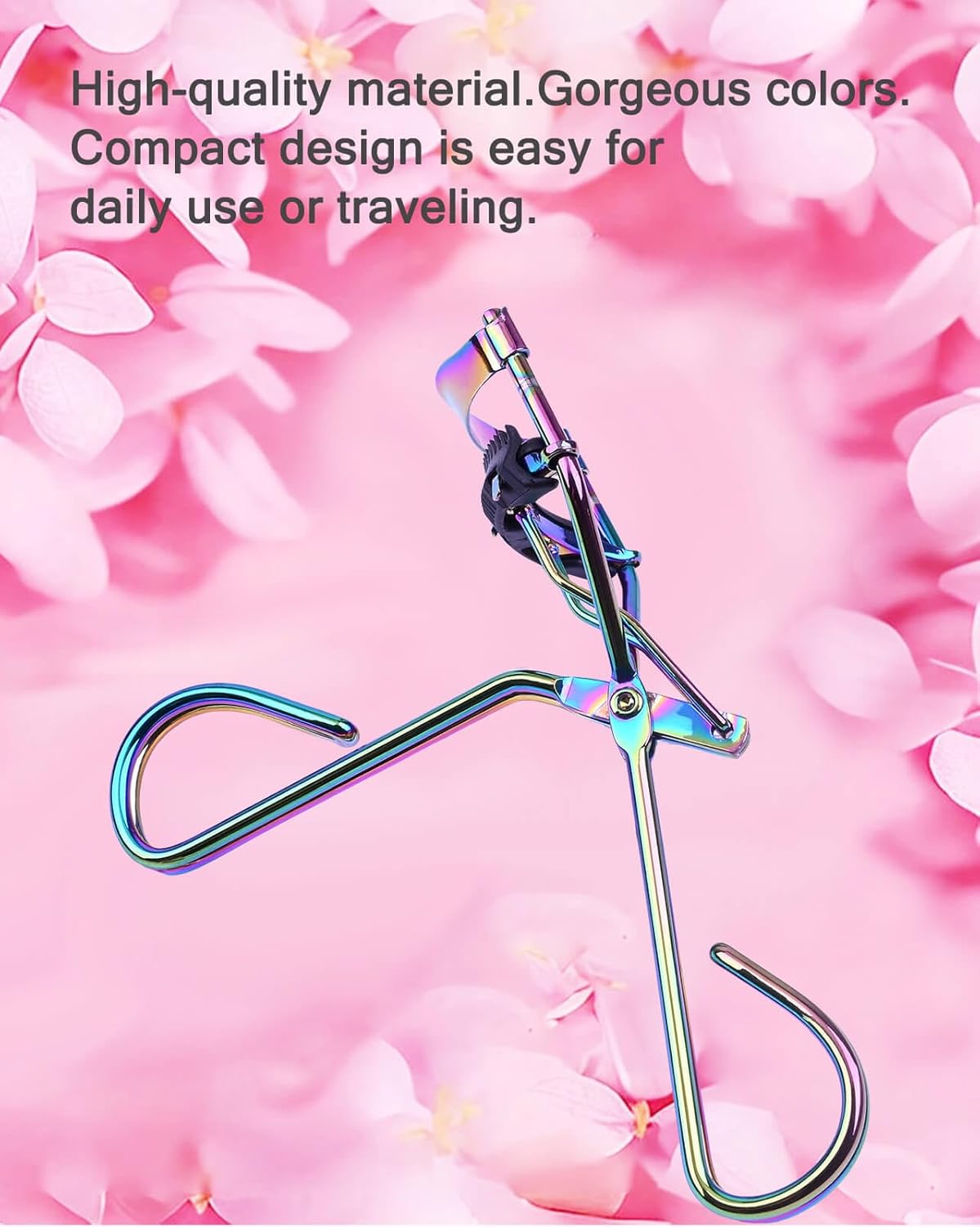 Eyelash Curlers with Comb IMMER LIEBEN Fashion Cute Eye Lash Curler with 3 Combs, 3 Refill, 10 Seconds for Long-Lasting Curl Colorful
