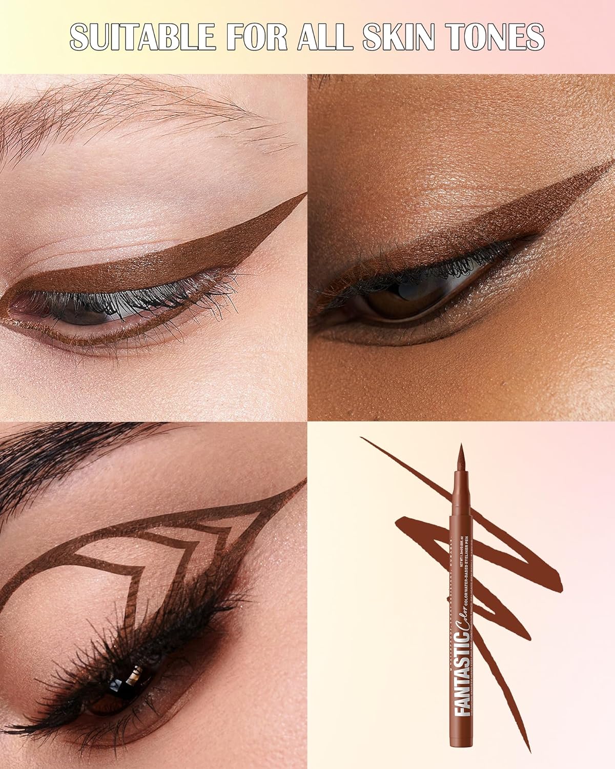 Silver Matte Liquid Eyeliner Pencil, Colorful High Pigmented Waterline Eye liner Waterproof Pen, Bright Colored Smudgeproof Long Lasting Eyeliner Pen Christmas Party Festival Makeup Gift for Women-11