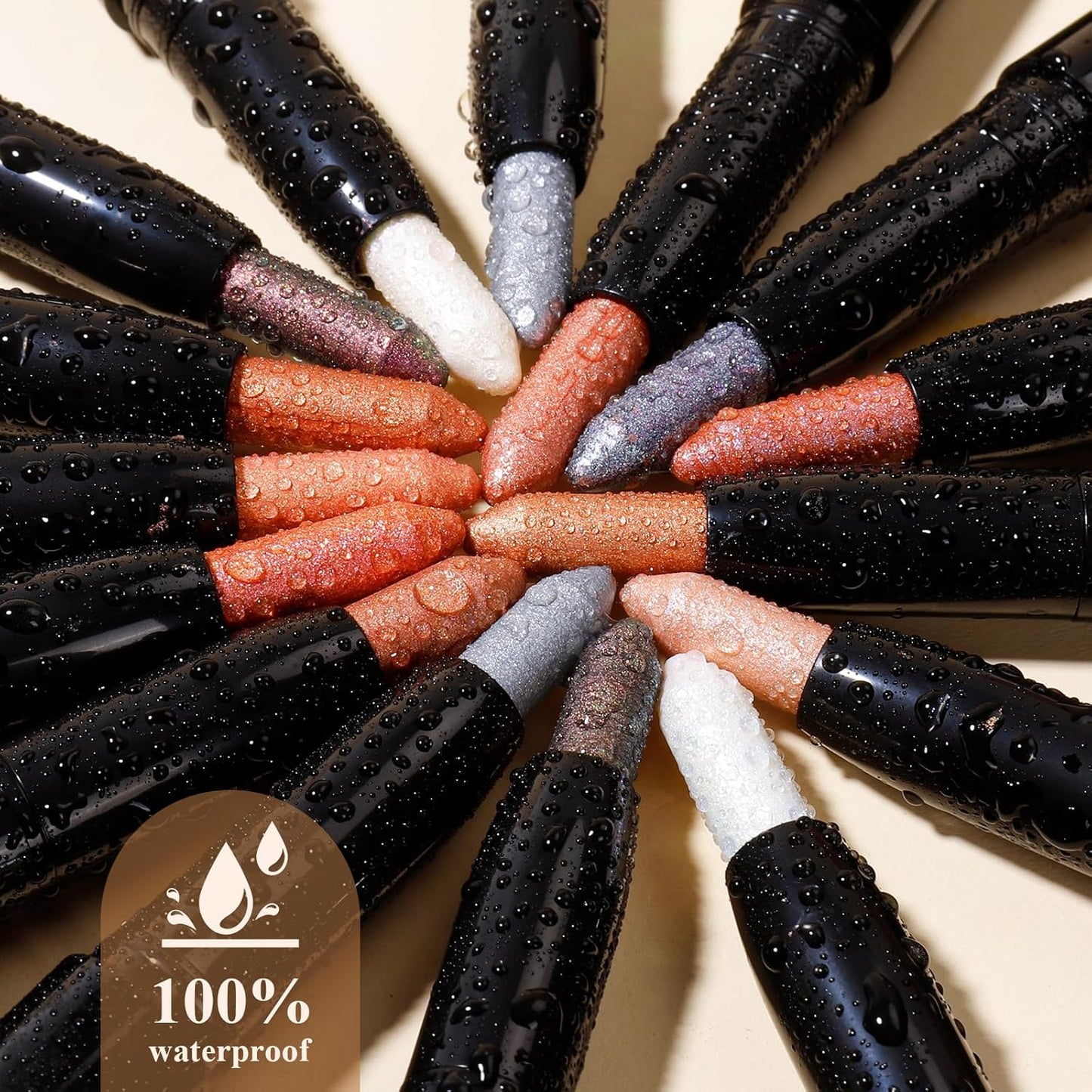 Cream Waterproof Hypoallergenic Eyeshadow Stick, long wear Metallic Glitter Matte Eye Shadow Pencil With Makeup Brush, Eye Brightener, 35 Chestnut Matte