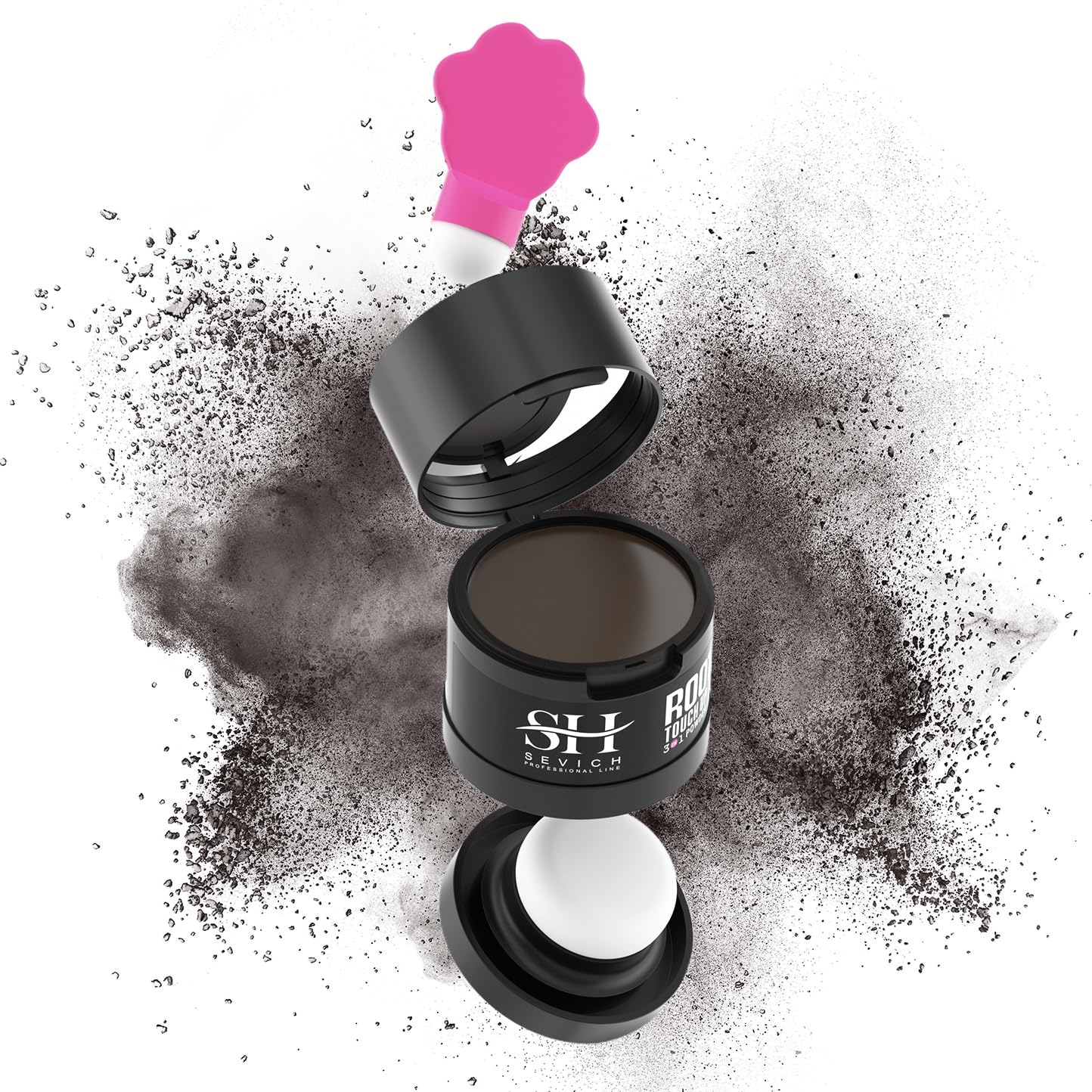 Sevich Hairline Powder 2.0，Instantly Conceals Hair Loss, Root Touch up Powder, Hair Shadow Toppers for Women & Men Thinning Gray Hair, Windproof & Sweatproof, 48H Makeup Lasting, Medium brown