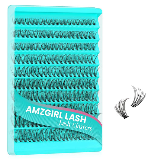 Lash Clusters 200pcs, Eyelash Extension Kit 30D D Curl Diy Cluster Eyelashes Extensions Lash Bond and Remover Waterproof Lash Applicator Tools for 8-18mm Mix Lashes Beginner Self Use