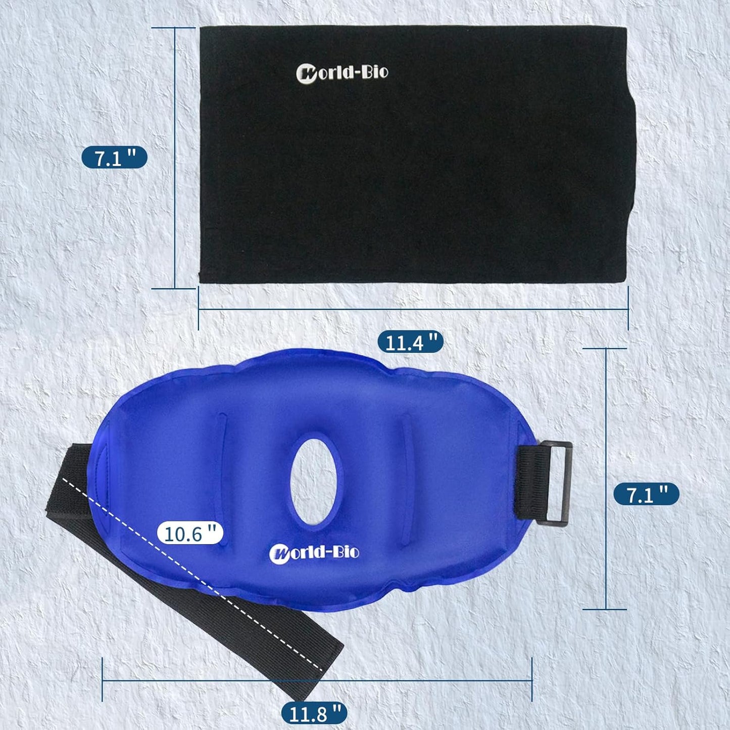 Reusable Knee Ice Pack Wrap, Ice Pack for Knee,Adjustable Cold Compress,Cold Therapy Gel Pads for Pain Relief, Arthritis,Surgery Recovery & Sports Injuries 11.5'' x 7''