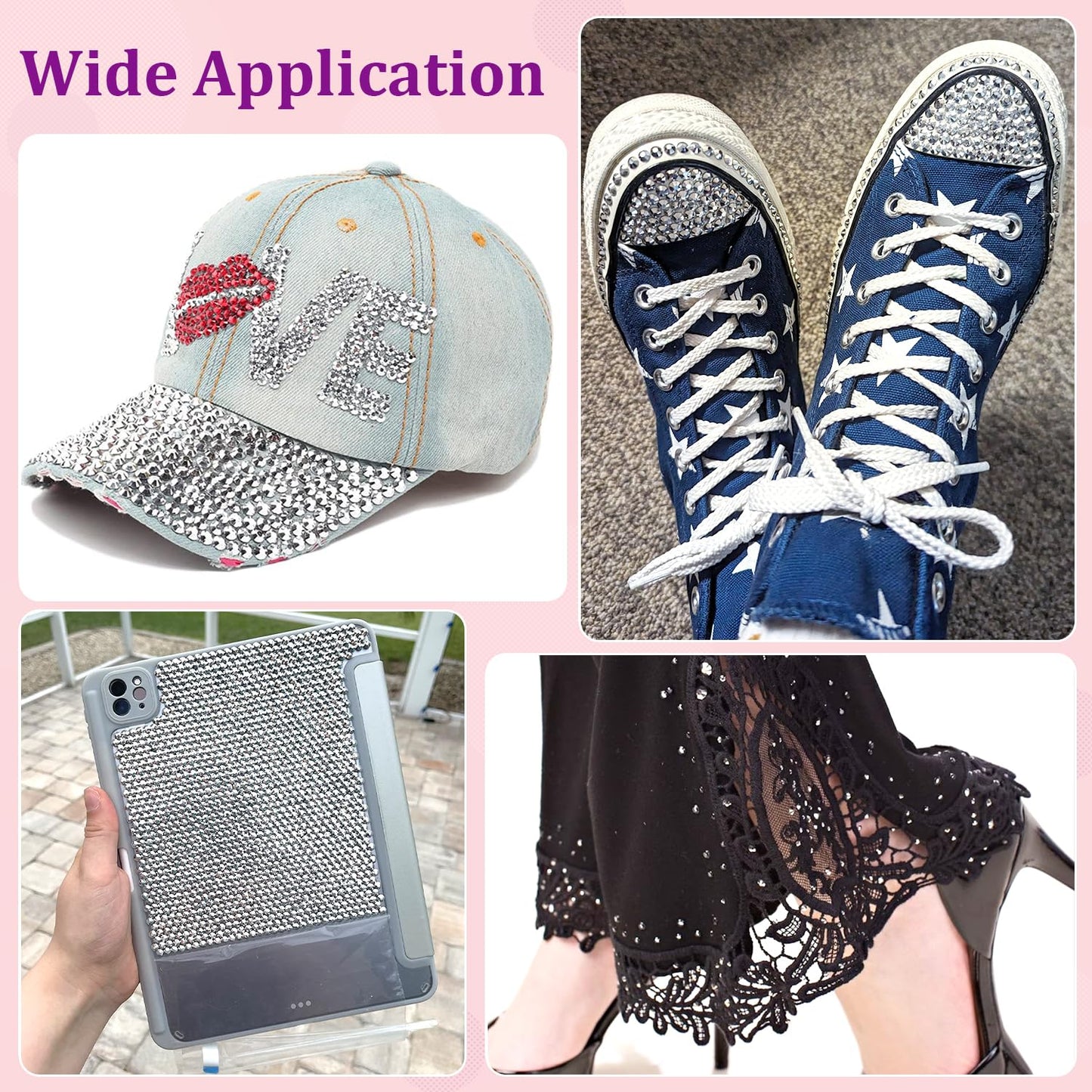 25000Pcs Resin Rhinestones with Tweezers for Crafting, Silver 2-6mm Mixed Sizes Bedazzling Crystal with 3Pcs 10ml B7000 Jewelry Glue for DIY Crafts Clothing Tumblers Shoes Fabric Nail Art