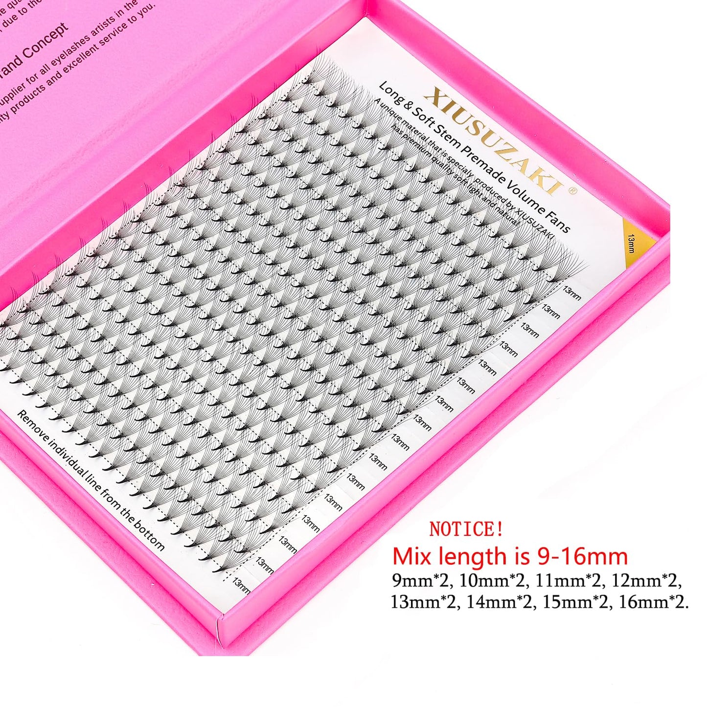 Premade Fans Eyelash Extensions 10D Volume Lash Extensions 0.07 Thickness Eyelash Extension D Curl Premade Lash Fans 10mm Fluffy Soft Handmade Lash Fan(10D-0.07-D,10mm)