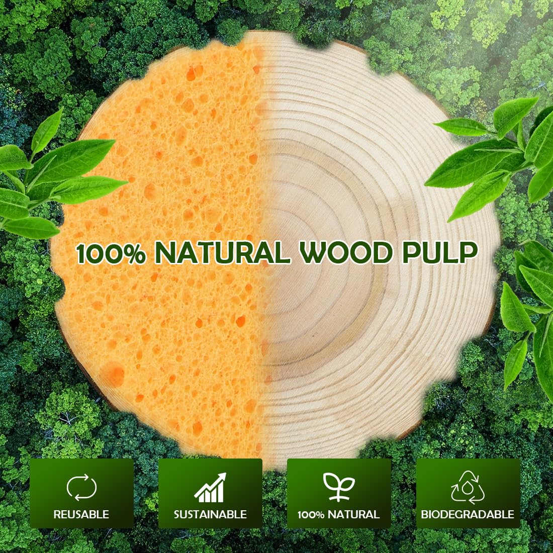 AIDEA 48Count Compressed Facial Sponges-Round, Reusable Makeup Remover Pads, Facial Pads, Natural Cosmetic Spa Sponges for Facial Cleansing, Exfoliating, Sponges for Cleansing, Travel Essentials