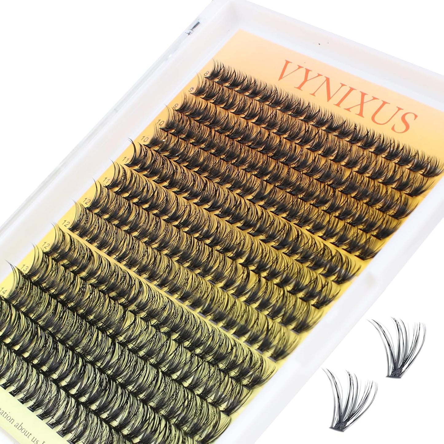 Eyelash Clusters Fluffy Lash Clusters Wispy Individual Lashes Cluster Eyelash Extensions D Curl DIY at Home Natural Cluster Lashes (40D-0.07D-Mix8-16)