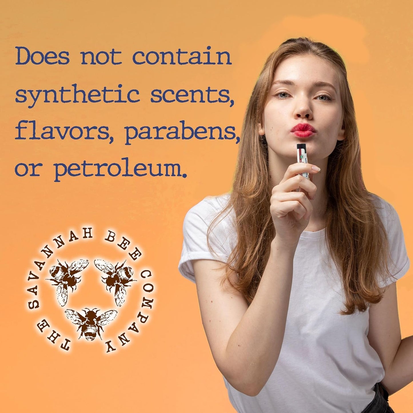 Savannah Bee Lip Balm Hanger 0.15 oz - Invigorating Mint Flavor - Natural Ingredients for Supple, Soft Lips - Convenient Hanger Design (.15 Oz, Honey Almond)