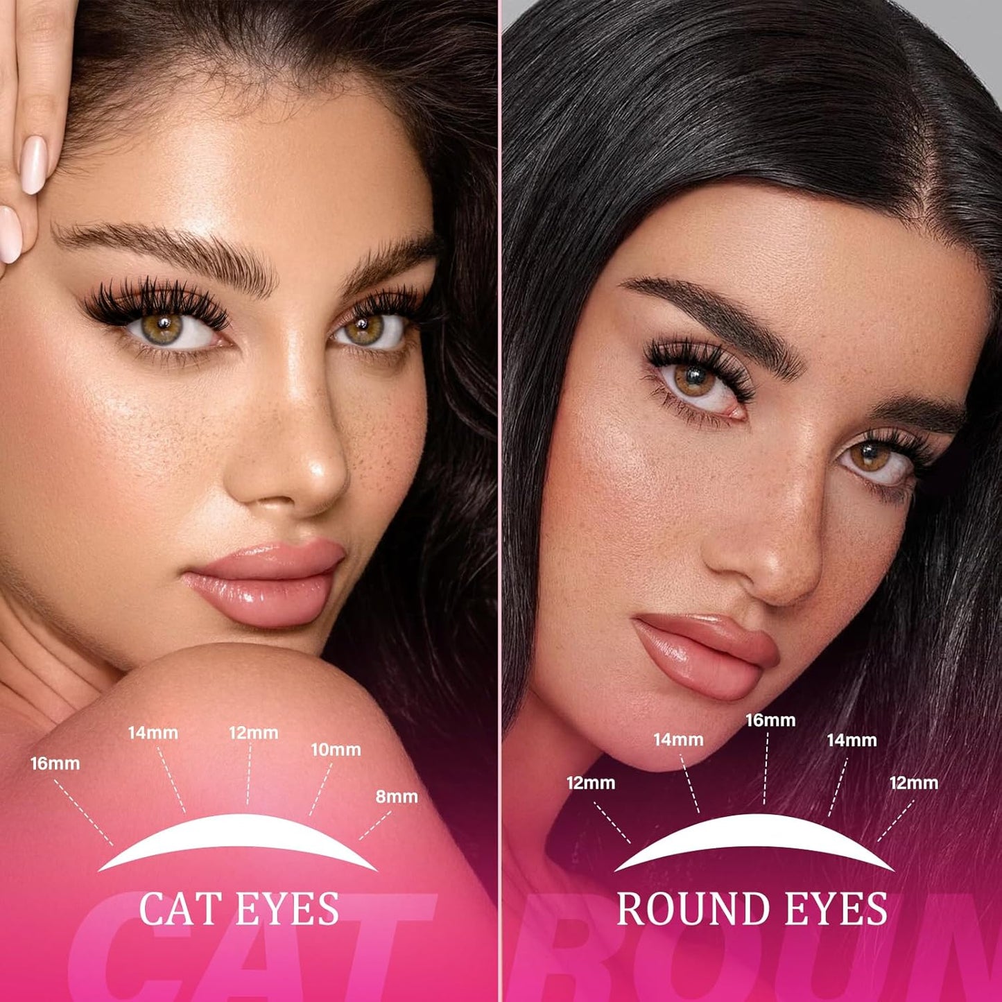 PRO LASHBEAUTY Lash Clusters, Eyelash Clusters 8-18 Mixed Cluster Eyelash Extensions Mixed Lash Extension Reusable Soft & Comfortable (Dewy,8-18mix)