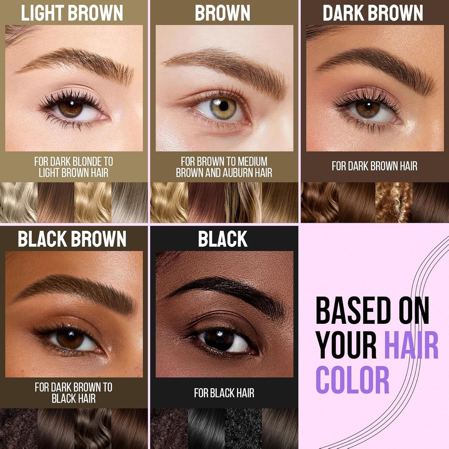 iMethod Eyebrow Pen and Eyebrow Gel - Eyebrow Pencils for Women with 4-Fork-Tip & Brow Gel Clear, Magical 2-in-1 Dual-Ended Brow Pen for Fuller-Looking Defined Brows, Stay All Day, Dark Brown